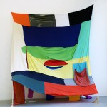 Shelter, 2012, 7ft x 6ft, fabric, mirror, wood, zippers