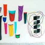 Suspended by disbelief (gravity), 2012, 8ft x 12 ft, fabric, digital print on paper, tape